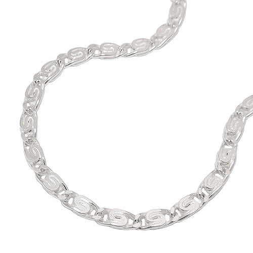 Kette S-Panzer diamantiert Silber 925 - 55