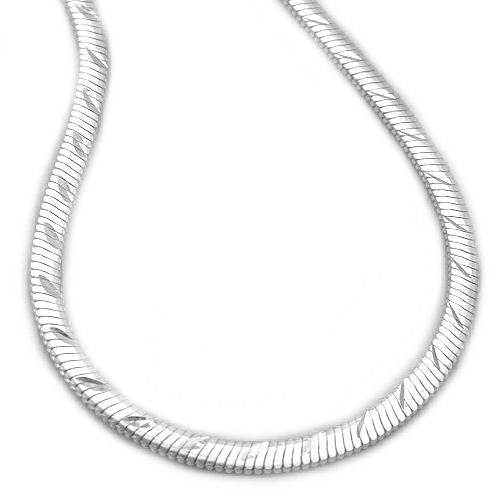 Kette Schlange flach diamantiert 925 - 42
