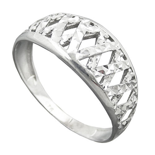 Ring diamantiert rhodiniert Silber 925 - 60