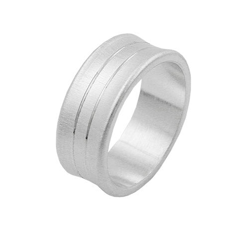 Ring matt 2 diam Linien 925 - 62