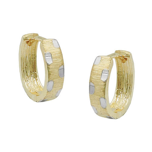 Creolen bicolor diamantiert Gold 375