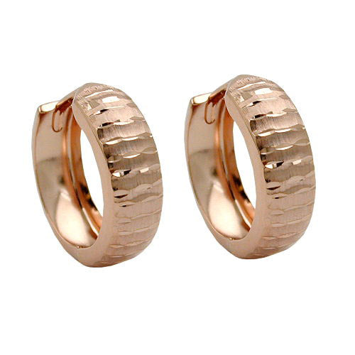Creolen matt-glänzend 9Kt Rotgold