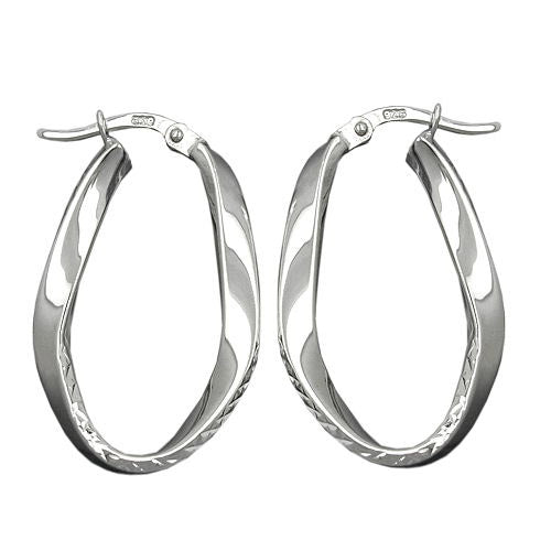 Creolen oval geschwungen Silber 925