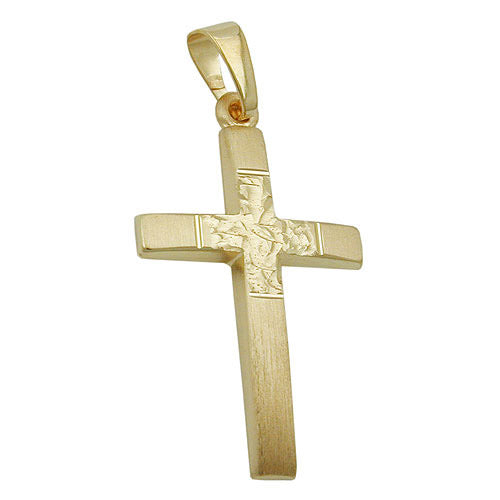 Anhänger Kreuz diamantiert Gold 375