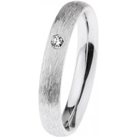 Ernstes Design Damen Diamant Ring Trauring Breite 3,5 mm Größe 55 Silber R613-55
