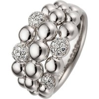 JOBO Fingerring, 585 Weißgold mit 28 Diamanten silberfarben