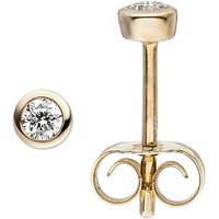 JOBO Paar Ohrstecker Diamant-Ohrringe, 585 Gold gelb|goldfarben