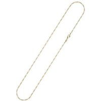 JOBO Goldkette Figaro-Kette diamantiert, 585 Gold 1,7 mm 45 cm gelb|goldfarben