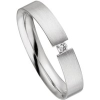 JOBO Fingerring Ring mit Diamant, 925 Silber silberfarben