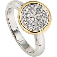 JOBO Diamantring, 585 Gold bicolor mit 40 Diamanten gelb|goldfarben