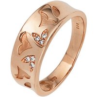 JOBO Diamantring, 585 Roségold mit 6 Diamanten goldfarben