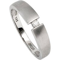 JOBO Solitärring, 585 Weißgold mit Diamant 0,05 ct. silberfarben