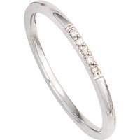 JOBO Diamantring, 585 Weißgold mit 5 Diamanten silberfarben