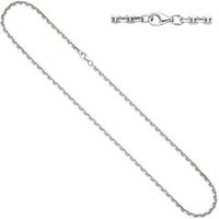 JOBO Silberkette, Ankerkette 925 Silber diamantiert 50 cm silberfarben