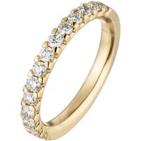 JOBO Diamantring, 585 Gold mit 14 Diamanten gelb|goldfarben