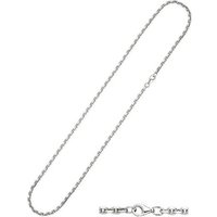 JOBO Silberkette, Ankerkette 925 Silber diamantiert 45 cm silberfarben