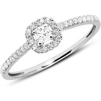 Unique Verlobungsring Diamantring 14K Weißgold (Größe: 50mm) silberfarben