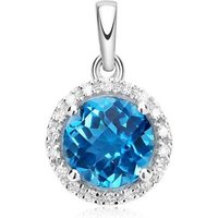 Unique Kettenanhänger Diamantanhänger 585er Gold DP0134 silberfarben