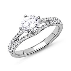 🦚 Diamantring 585er Weißgold