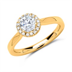 🦚 Ring 585er Gold mit Diamanten