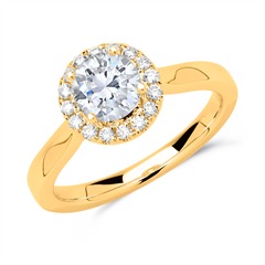 🦚 Verlobungsring 585er Gold mit Diamanten