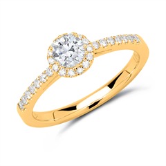 🦚 Verlobungsring 750er Gold mit Diamanten