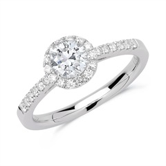 🦚 950er Platin Verlobungsring mit Diamanten