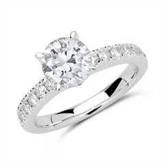 🦚 950er Platin Verlobungsring mit Diamanten