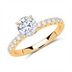 🦚 585er Gold Ring mit Brillanten
