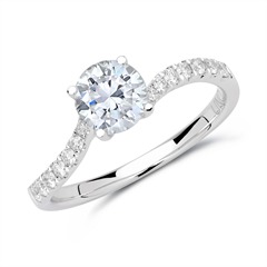 🦚 Ring 950er Platin mit Diamanten