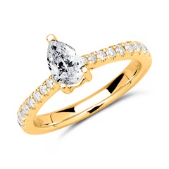 🦚 585er Gold Ring mit Brillanten