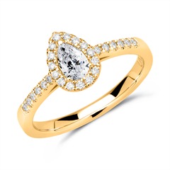 🦚 750er Gold Ring mit Diamanten