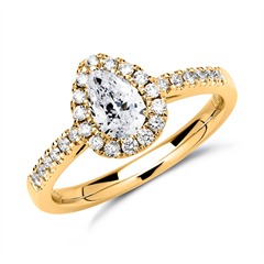 🦚 Verlobungsring 750er Gold mit Diamanten