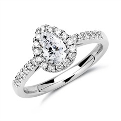 🦚 Verlobungsring 750er Weißgold mit Diamanten