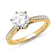 🦚 Verlobungsring 585er Gold mit Diamanten
