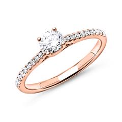 🦚 Verlobungsring 750er Roségold mit Diamanten
