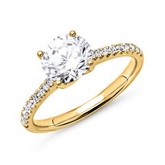 🦚 750er Gold Verlobungsring mit Diamanten
