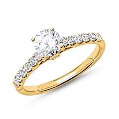 🦚 750er Gold Verlobungsring mit Diamanten