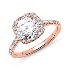 🦚 Verlobungsring 750er Roségold mit Diamanten