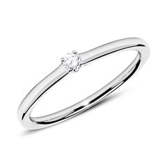 🦚 Ring aus 585er Weißgold mit Diamant 0,05 ct.