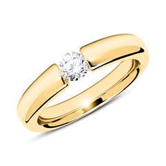 🦚 18K Gold Verlobungsring mit Diamant 0,25 ct.