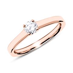 🦚 Ring aus 585er Roségold mit Diamant 0,25 ct.
