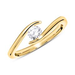 🦚 Verlobungsring aus 750er Gold mit Diamant 0,25 ct.