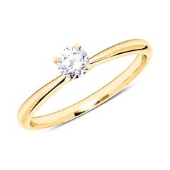 🦚 750er Gold Ring mit Diamant 0,25 ct.