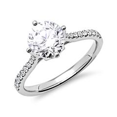 🦚 750er Weißgold Ring mit Brillanten