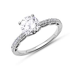 🦚 Verlobungsring 750er Weißgold mit Diamanten
