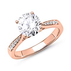🦚 Verlobungsring 585er Roségold mit Diamanten