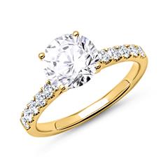 🦚 585er Gold Ring mit Diamanten