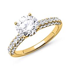 🦚 585er Gold Ring mit Brillanten