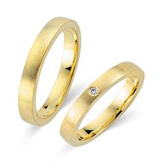 🦚 Eheringe 750er Gelbgold mit Brillant